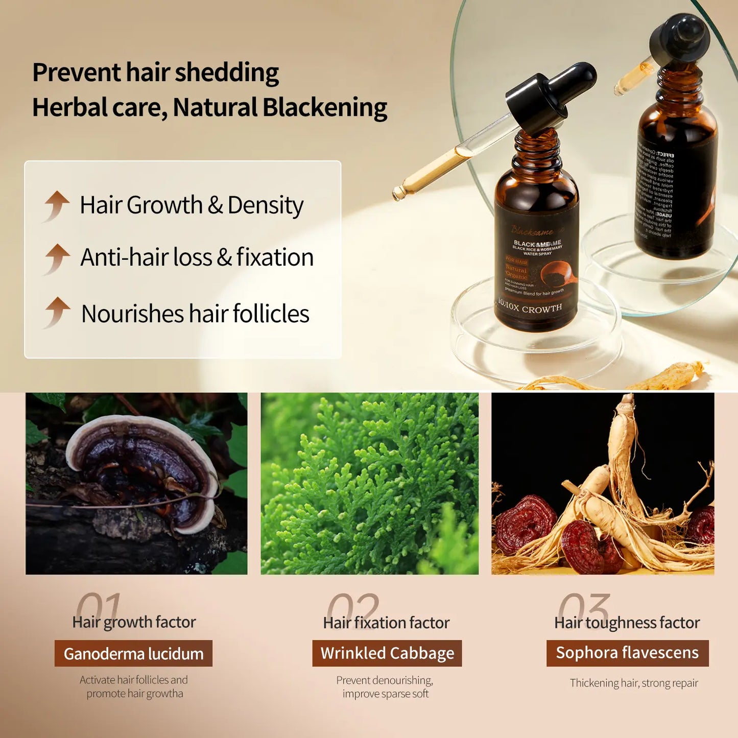 【Fda-Approved Hair Growth Essence】Rich in Natural Ingredients like Black Sesame and Rosemary, This Essence Nourishes Your Scalp and Promotes the Growth of Healthy Hair. |Hair Growth|Hair Loss|Hair Care|Hair Growth Essence|Hair Tonic