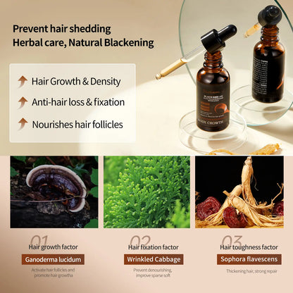 【Fda-Approved Hair Growth Essence】Rich in Natural Ingredients like Black Sesame and Rosemary, This Essence Nourishes Your Scalp and Promotes the Growth of Healthy Hair. |Hair Growth|Hair Loss|Hair Care|Hair Growth Essence|Hair Tonic