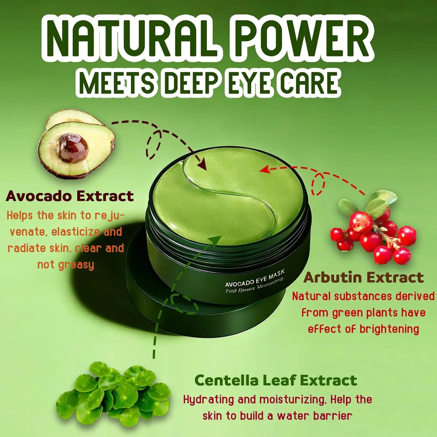 Dual Formula under Eye Mask Set, Hydrating Avocado & Nourishing Gold Hydrogel Patches for Soothing Daily Skincare Eye Care Routine Lightweight