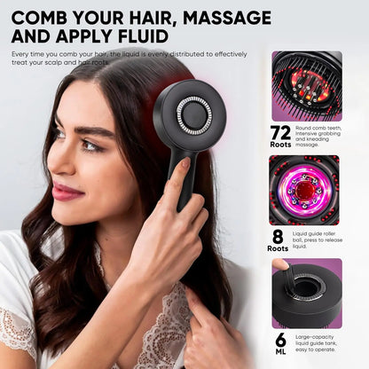 3 in 1 Scalp Massager Hair Oil Applicator,Electric Scalp Brush for Home Use,Ipx7 Waterproof Electric Head Massager Scalp Massage Comb, Rechargeable Scalp Massagers