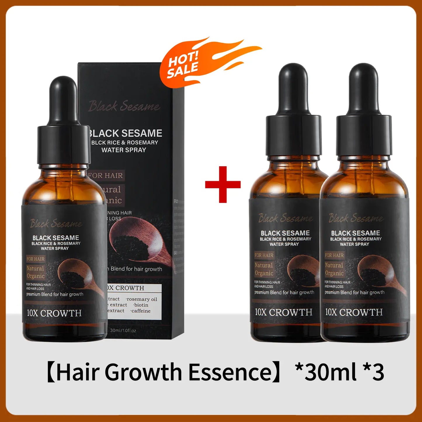 【Fda-Approved Hair Growth Essence】Rich in Natural Ingredients like Black Sesame and Rosemary, This Essence Nourishes Your Scalp and Promotes the Growth of Healthy Hair. |Hair Growth|Hair Loss|Hair Care|Hair Growth Essence|Hair Tonic