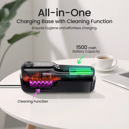Transform Your Relaxation with the NAPRE Electric Scalp Massager - Cordless Handheld Bliss for Head, Shoulder & Body with 5 Speed Settings and Charging Dock