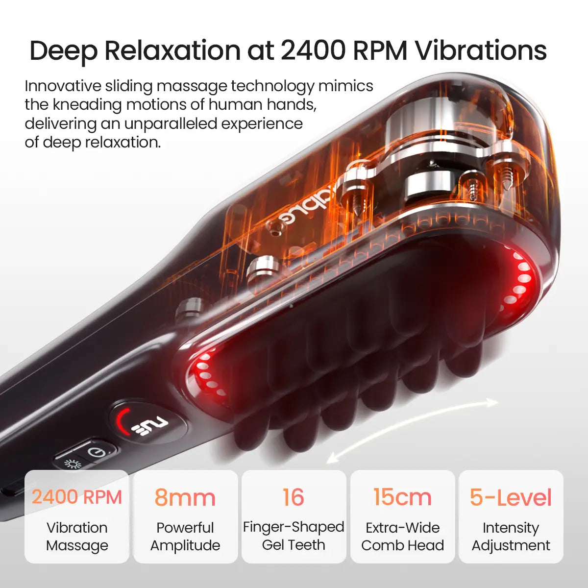 Transform Your Relaxation with the NAPRE Electric Scalp Massager - Cordless Handheld Bliss for Head, Shoulder & Body with 5 Speed Settings and Charging Dock
