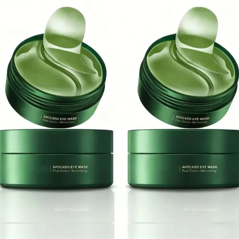 Dual Formula under Eye Mask Set, Hydrating Avocado & Nourishing Gold Hydrogel Patches for Soothing Daily Skincare Eye Care Routine Lightweight